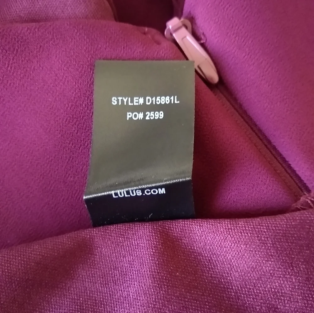 Lulus Chiffon Empire Waist Maxi Formal Dress Sz XL Make Me Move Burgundy Gown - Picture 10 of 11